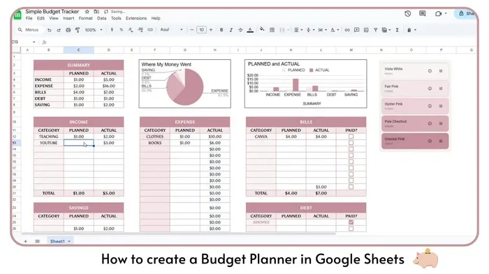 How to Create a Budget Planner in Google Sheets Easy Guide | Offer Gain How to Create a Budget Planner in Google Sheets Easy Guide