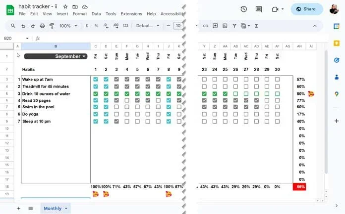 How to Make a Habit Tracker in Google Sheets Easily