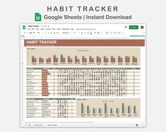 How to Make a Habit Tracker in Google Sheets Easily